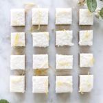 Lemon squares lined up 4 by 4