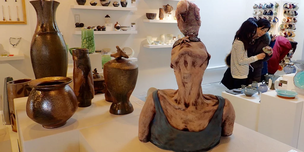 Granville Island ceramics display