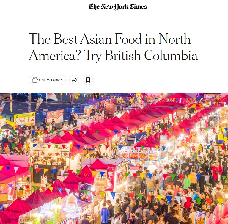 The Best Asian Food in North America- New York Times Article