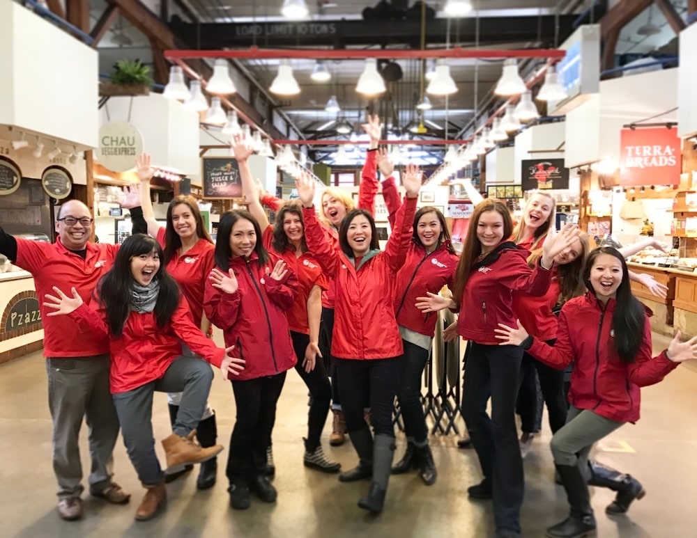 the team of lovely guides from Vancouver Foodie Tour posing for a picture together